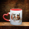 Red Heart Handle Mug