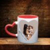 Red Heart Handle Mug